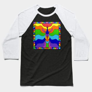 Stained Glass Unicorn Baseball T-Shirt